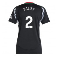 Maglie da calcio Arsenal William Saliba #2 Seconda Maglia Femminile 2024-25 Manica Corta